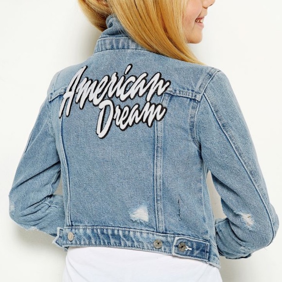 Guess Girls Patchwork Denim Jacket - American Dream - Picture 4 of 10